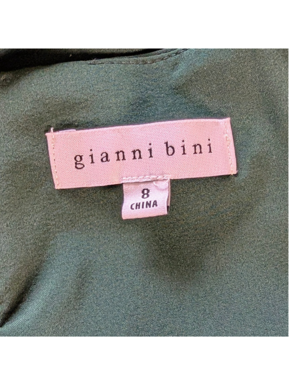 Gianni Bini Emerald Green Asymmetrical Ruffle Midi Dress Slip Strappy Size 8 - Picture 9 of 12